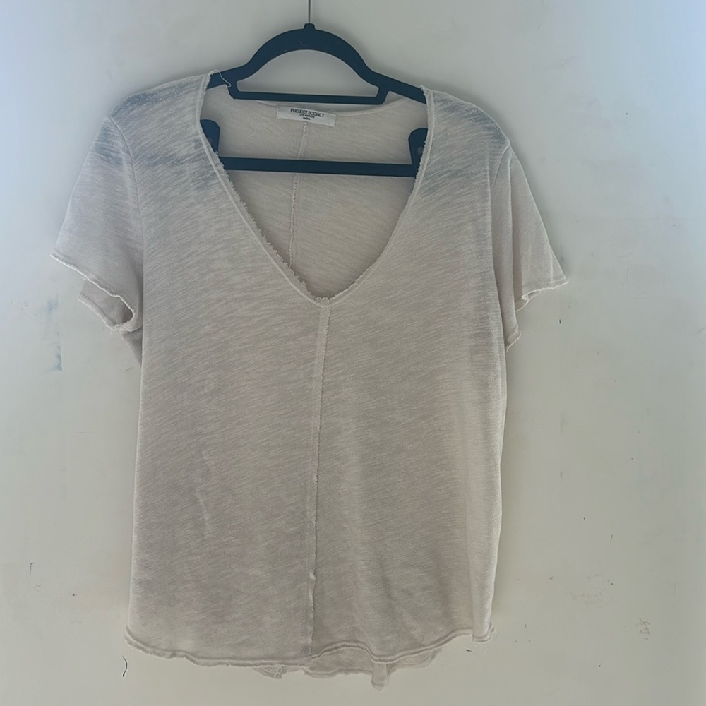 Light Pink Sheer V-Neck